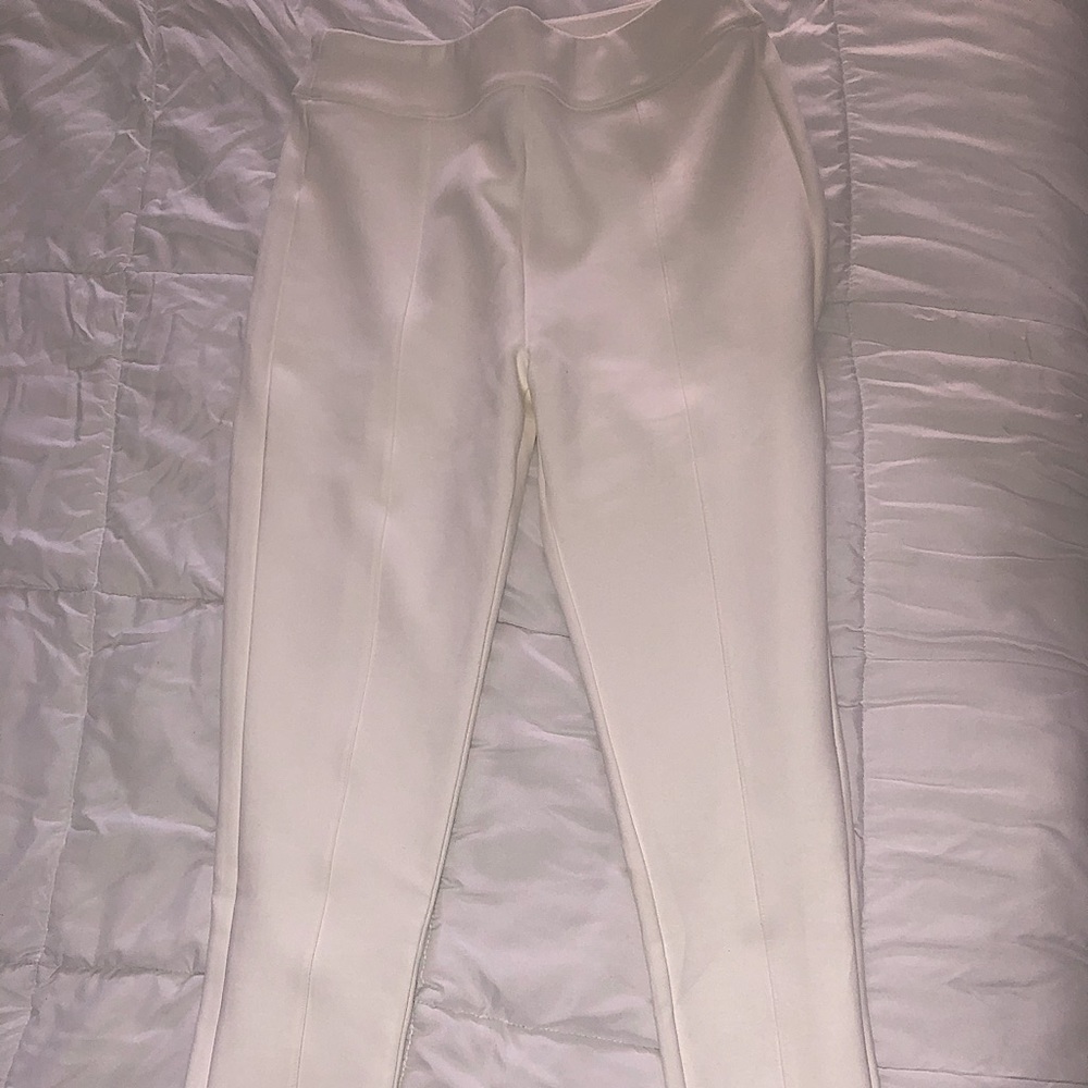 White Fox Suede White Pants